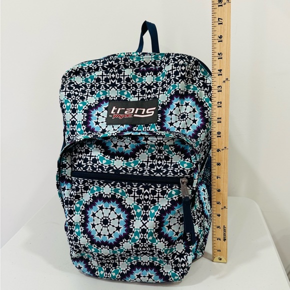 Trans By Jansport Supermax Laptop‎ Backpack Bag, Blue, Purple, Aqua, Pattern - Picture 4 of 14